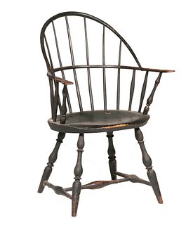 EARLY 19TH C. SACKBACK WINDSOR CHAIR, FOUND IN MAINE