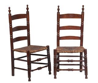 PR EARLY LADDERBACK CHAIRS