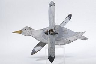 MID-20TH C. MAINE MADE SEAGULL WHIRLIGIG