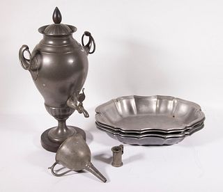 PEWTER SERVING ITEMS