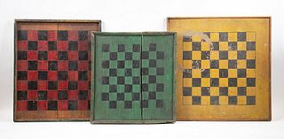 (3) MAINE MADE GAME BOARDS
