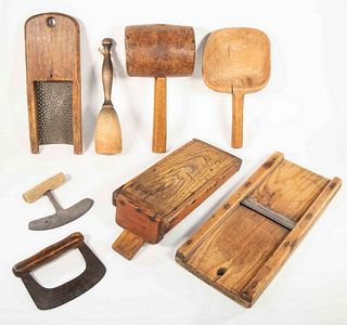 (8) WOODEN HOUSEHOLD TOOLS