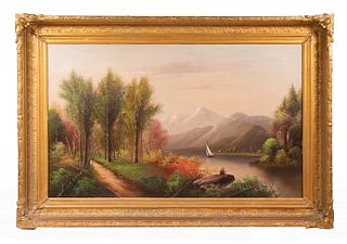 MID-19TH C. NEW HAMPSHIRE LANDSCAPE PAINTING