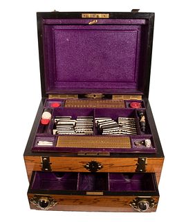 VICTORIAN COROMANDEL GAMES BOX BY HOWELL JAMES & CO.