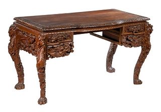 CHINESE CARVED DESK