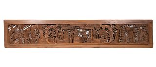 LARGE 19TH C. CHINESE CARVED ARCHITECTURAL SCREEN PANEL