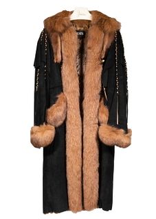 EARLY 1990'S HIGH FASHION FUR COAT WITH AUER'S LABEL