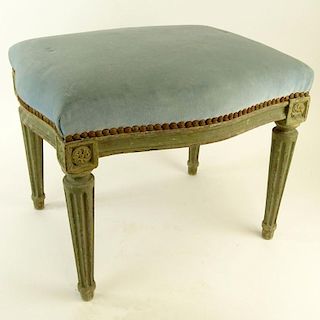 Early 20th Century Louis XVl Style Painted Tabouret. Unsigned. Rubbing or in good condition. Measures 16" H x 20" W. Shipping $85.00