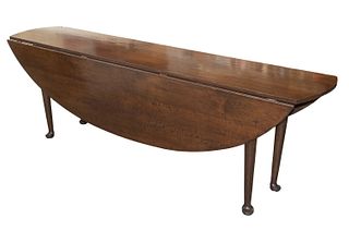 LARGE CHERRY DROP LEAF DINING TABLE
