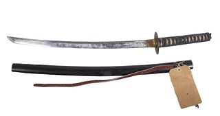 JAPANESE SAMURAI SWORD WITH IRON TSUBA