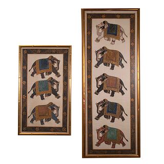 Indian Rajasthani Paintings (Silk) (20th Century)
