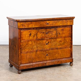 M. 19TH C. WALNUT LOUIS PHILIPPE CHEST OF DRAWERS