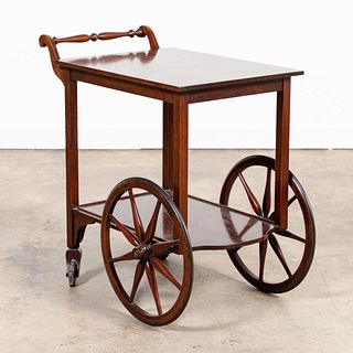 IMPERIAL FURNITURE CO. TWO-TIER MAHOGANY TEA CART