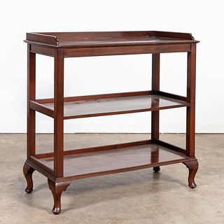 QUEEN ANNE-STYLE MAHOGANY THREE-TIER SERVER