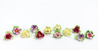 12 PCS ROYAL ADDERLEY FLORAL PLACE CARD HOLDERS