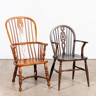 TWO 19TH & 20TH C. ENGLISH WINDSOR CHAIRS