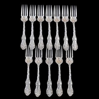 TOWLE "OLD ENGLISH" STERLING SALAD FORKS, 12PC