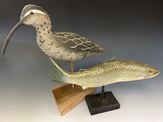 Carved Fish and Shorebird.