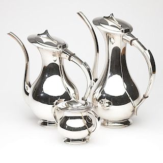 A Japanese .950 silver tea and coffee service