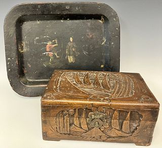 Asian dresser box and paper cache tray