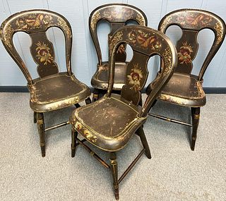 Four Pennsylvania Painted Chairs