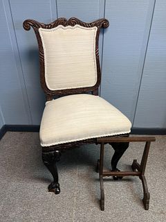 Mahogany Chair and Stand.