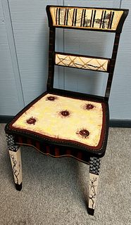 Painted Folk Art Chair