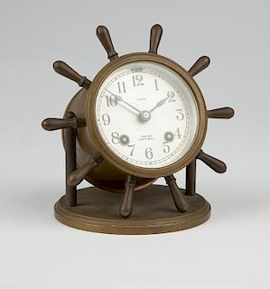 A Chelsea ship's bell tabletop clock, Jessop