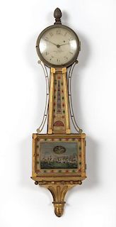 A Simon Willard banjo clock, Perry's Victory