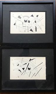Wassily Kandinsky, Russin, Pair of Ink Drawings