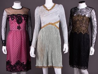 THREE PARTY DRESSES, AMERICA, 1980s