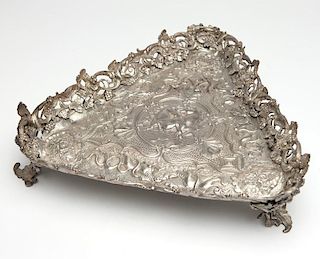 A George III .958 silver platter, Edward Farrell