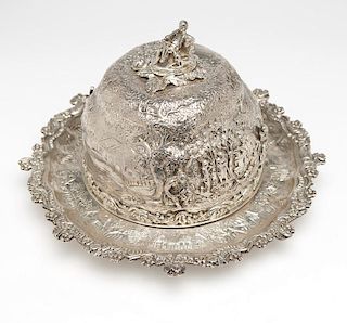 A George IV sterling cheese dome, Edward Farrell