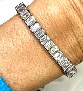 Platinum 23.50 Ct. Diamond Tennis Bracelet