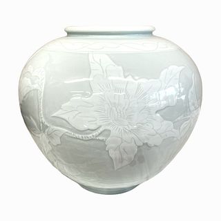 Large Chinese Contemporary Celadon Glaze Vase