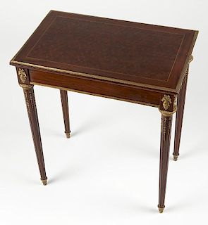 A Louis XVI-style parquetry table