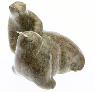 Inuit, Walrus and Polar Bear, Stone