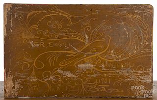 Pennsylvania painted pine trade sign, dated 1901, inscribed F. R. Engel - Painter