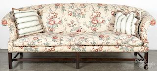 Kittinger Chippendale style mahogany sofa, 35 1/2'' h., 91'' w.