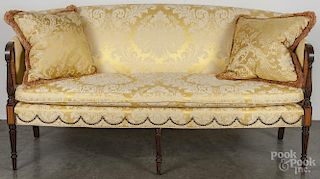 Sheraton style mahogany sofa, 36'' h., 68'' w.