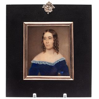 Portrait Miniature of a Woman, 19th Century