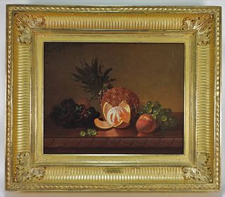 Edward Leavitt Pineapple Still Life Painting