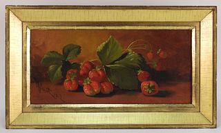 Edward Leavitt Strawberry Still Life Painting