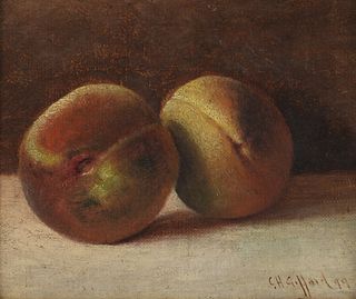 Charles Gifford Peaches Still Life Painting