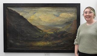 George Whitaker Monumental Landscape O/C Painting