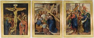 3PC Old Master's Stations of the Cross Paintings