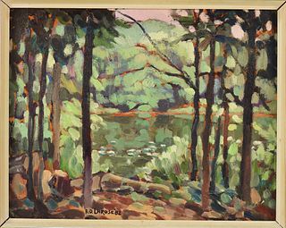 Roger Larose Brennan's Hill Lake Quebec Painting