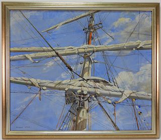 George Gale Realist Maritime Ship Mast Painting