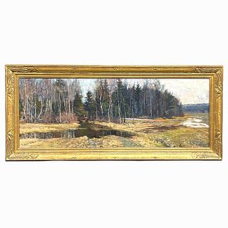 Andre Lohnert (RUSSIA 20th C) Landscape Oil/Canvas