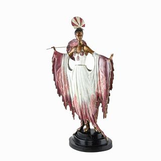 Erte Twilight Cold Painted Limited Edition Bronze